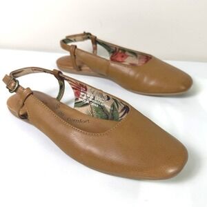 b.o.c. Women's Perri Flat 7M Brown Slingback Casual Comfort Flats